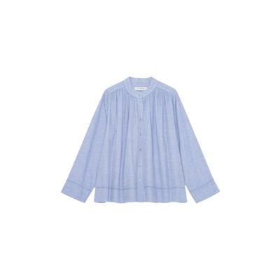 Blusentop MOSHI MOSHI MIND "moshi moshi mind Shirt july", Damen, Gr. L, blau (light blau), Obermaterial: 100% Baumwolle, Blusen Blusentop