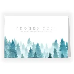 Weihnachtskarte: Winterruh mit Foto in Weiß