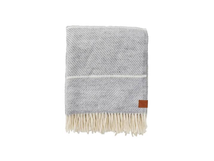 Klippan Yllefabrik Plaid Frank en laine 130x200 cm Grey