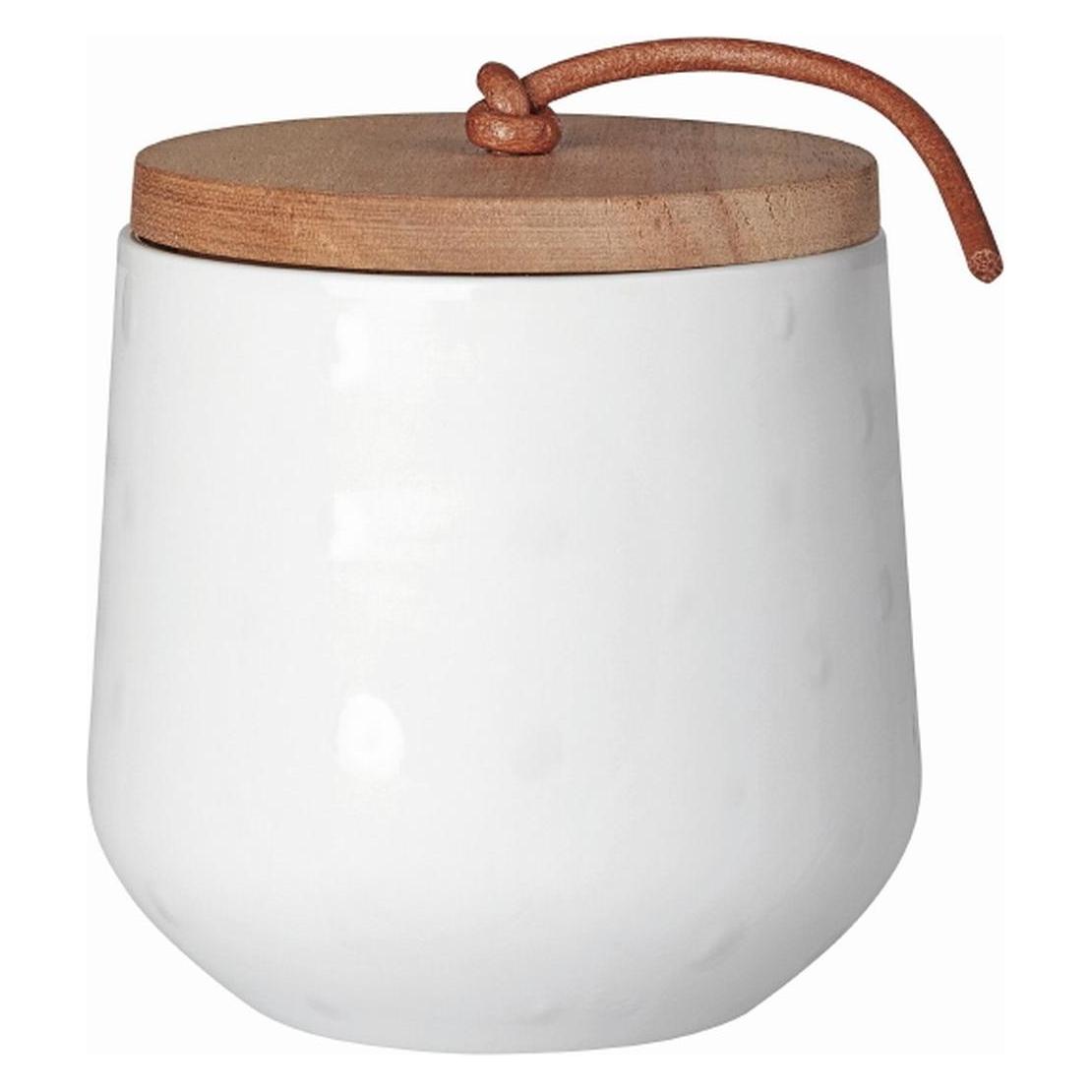Räder - ZUHAUSE - Dose - Porzellan/Holz/Ledergriff - Ø 12,5 - Höhe: 12,5 cm (23980853)