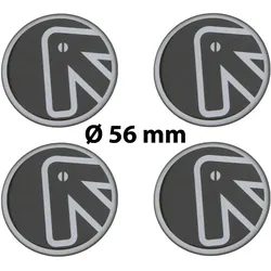 4 x Ø 56 mm Polymere Aufkleber / Pfeil / Nabenkappen, Felgendeckel