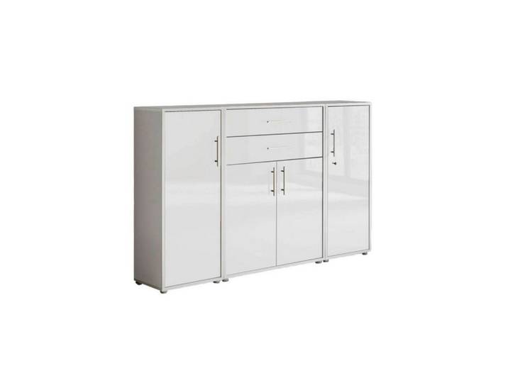 Aktenschrank Office Edition Sw Set 16 Grau/Weiß