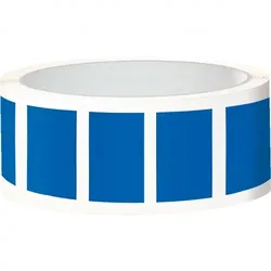 Aufkleber I Etikett, eckig, beschriftbar, blau, Folie, selbstklebend, 50x25mm, 100/Rolle