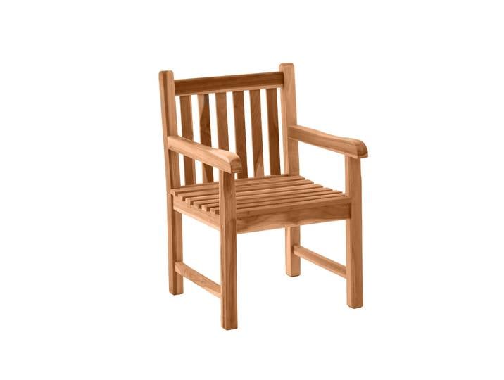 Möbilia Gartensessel mit Armlehnen Teak natur