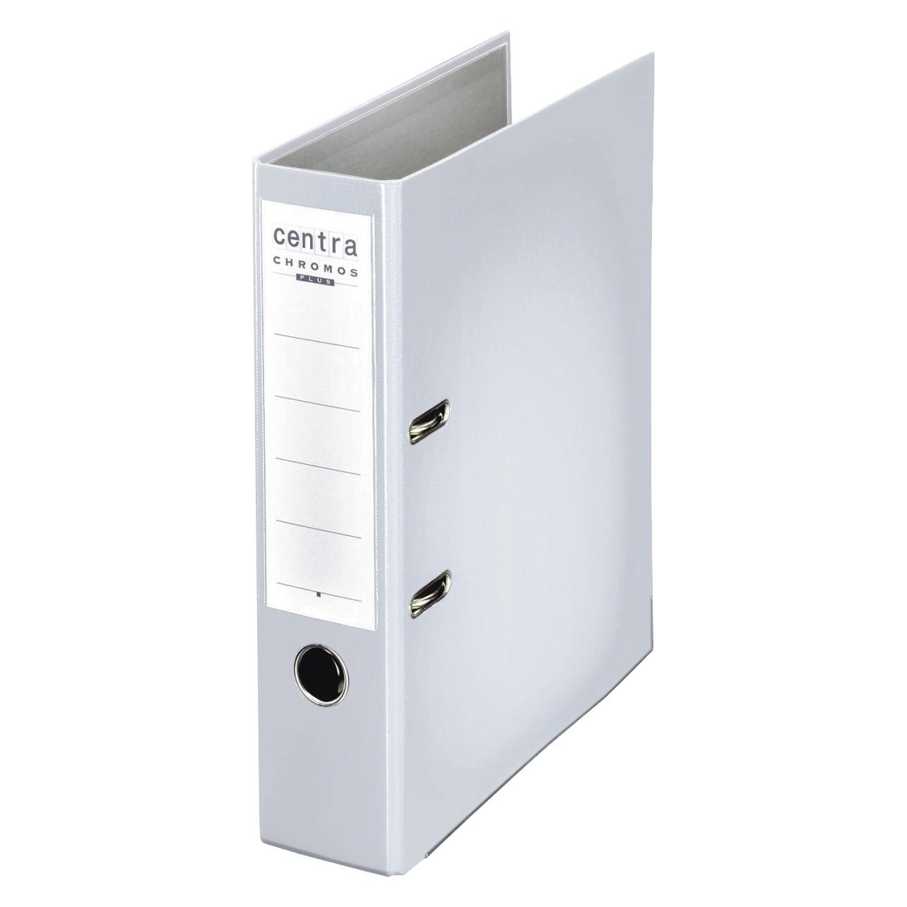 Centra Chromos-Ordner, 80 mm, A4, weiss Einband mit PP-Folie kaschiert, mit Schlitzen (A4, 80 mm, 1 Stk.) (230137)