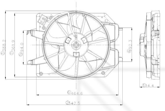 Nrf Lüfter, Motorkühlung 47021 Für Ford