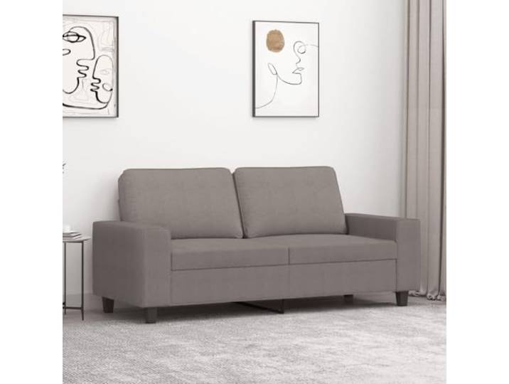 ZQQLVOO 2-Sitzer Polstersofa Taupe 140 cm Stoff Metallgestell, Dick Polsterung, Atmungsaktiv, Belastbar Bis 110 kg Pro Sitzplatz