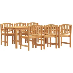 vidaXL, Gartentisch + Balkontisch, Ramelella (6x Stuhl + Tisch) (200 x 100 x 77 cm)