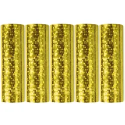 5 Glitzer Luftschlangen gold metallic