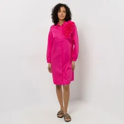 STEFFEN SCHRAUT Kleid Blumendekor Seitennahttaschen leger weit