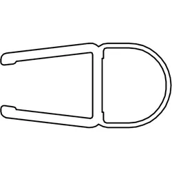 HSK Ersatzteile O-Dichtprofil vertikal, Höhe 2.010 mm, Transparent, E100078-8-4-99 E100078-8-4-99
