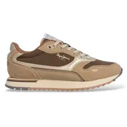 Pepe Jeans für Damen. PLS400039 Sneaker Bexley Essence braun (36), Wohnung, Schnürsenkel, Lässig