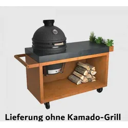 OFYR Kamado Table Corten 135 PRO Concrete TB
