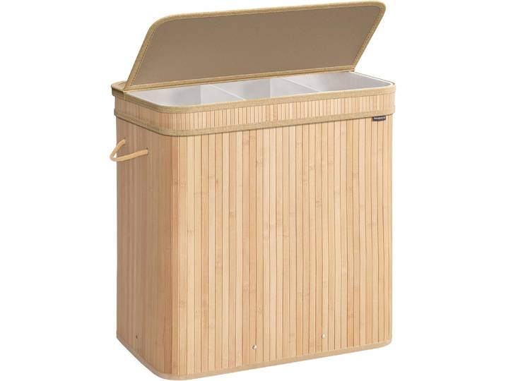 Wäschekorb Bambus 150L Naturbeige