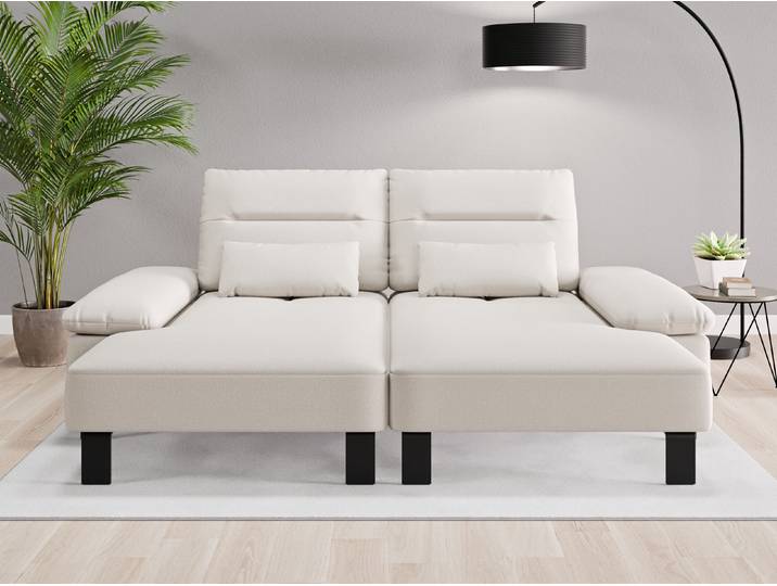 Loveseat Tokio - Grau (Graubeige) - Feiner Mikrofaserstoff
