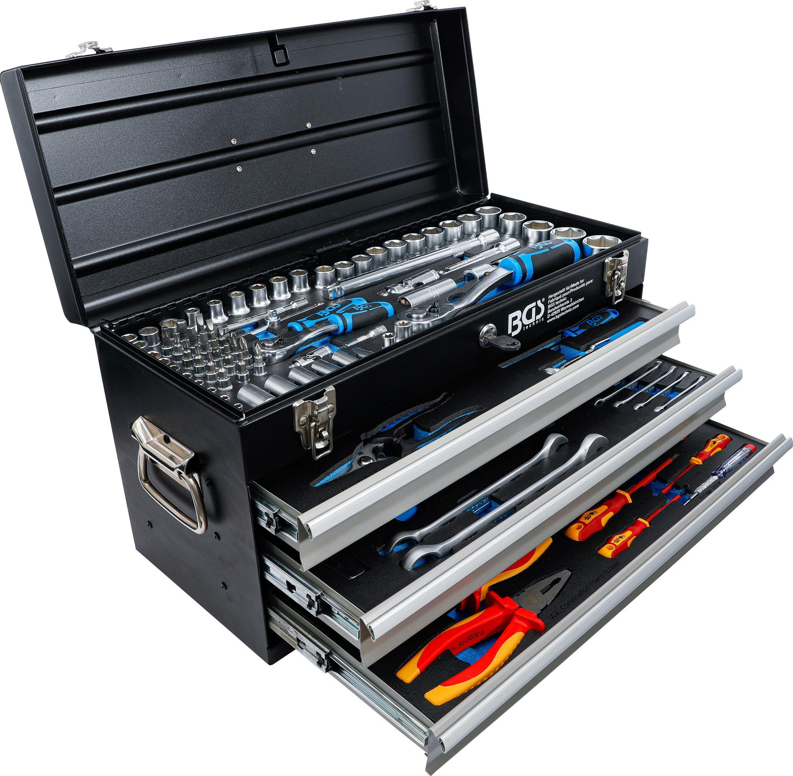 BGS Technic gereedschapskoffer voor elektriciens en metaalbewerking