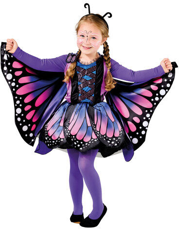 Kinder-Kostüm "Schmetterling", lila/blau