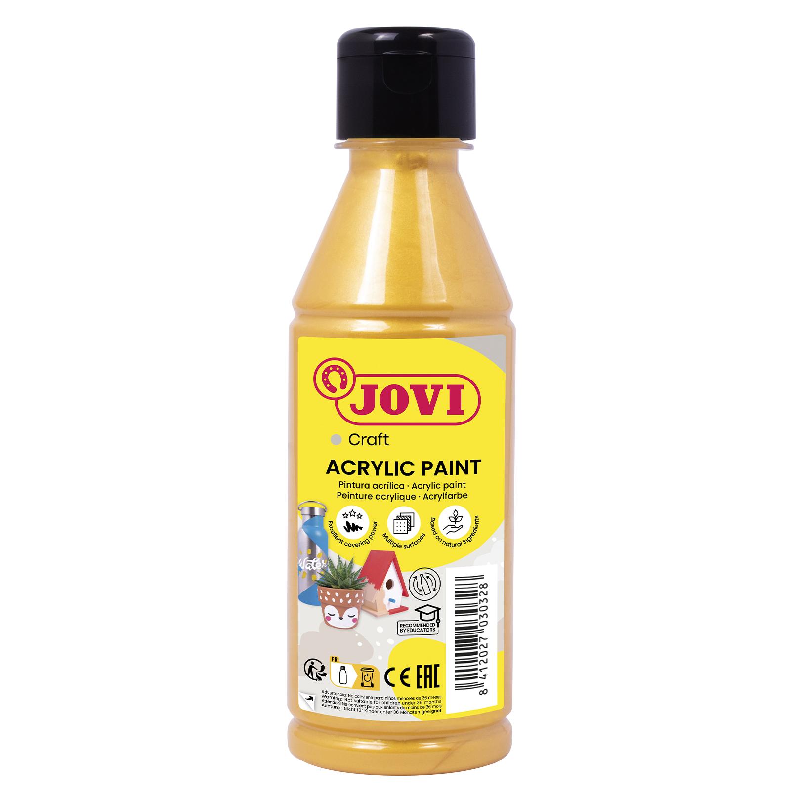 Jovi Decor Acrylfarbe gold, 250 ml Flasche (250 ml) (68038-JV)