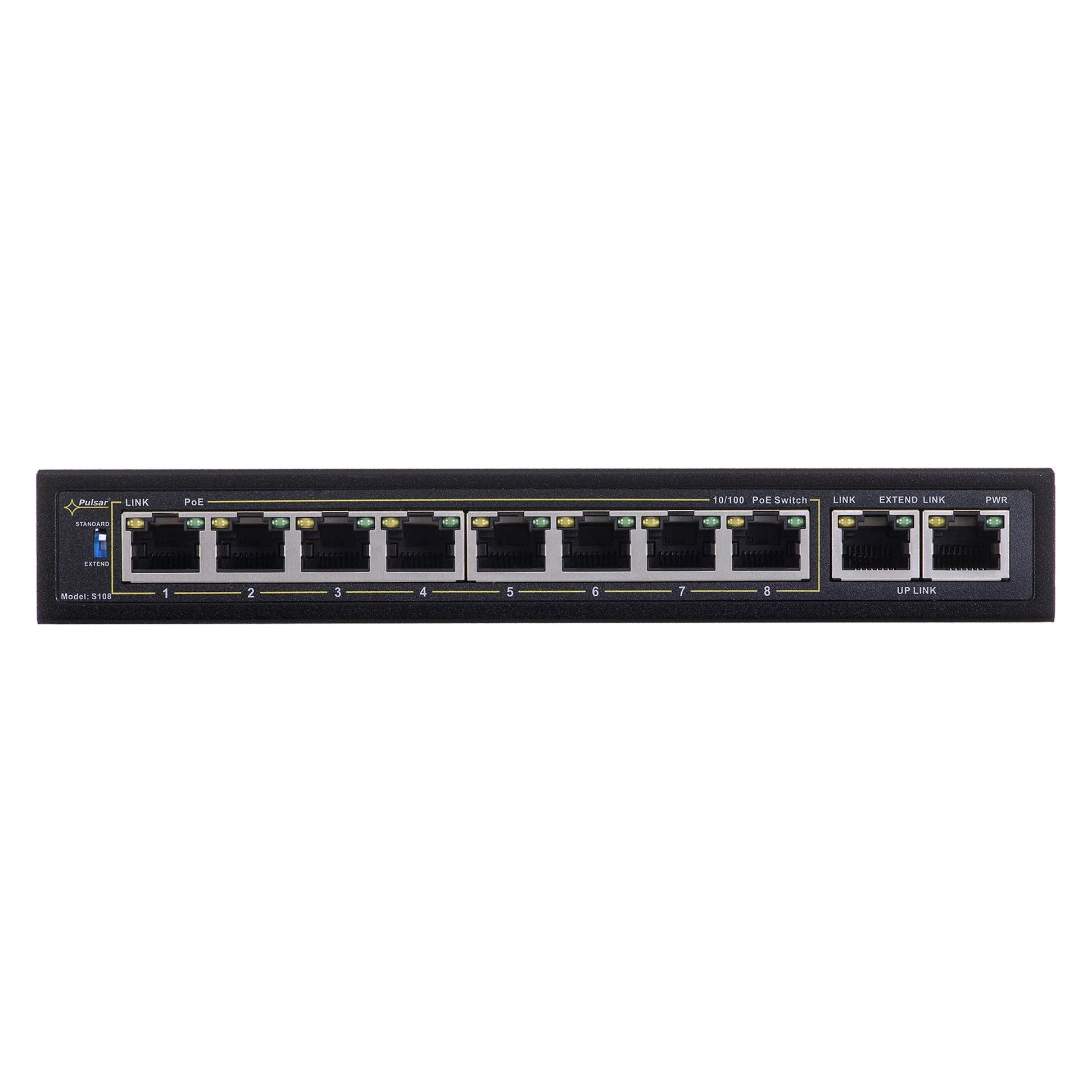 Pulsar S108-90W Netzwerk-Switch Managed Fast Ethernet (10/100) Power over Ethernet (PoE) (8 Ports) (S108-90W)