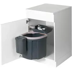 Müllex D-LINE D40, Abfalleimer, Weiss, Schwarz