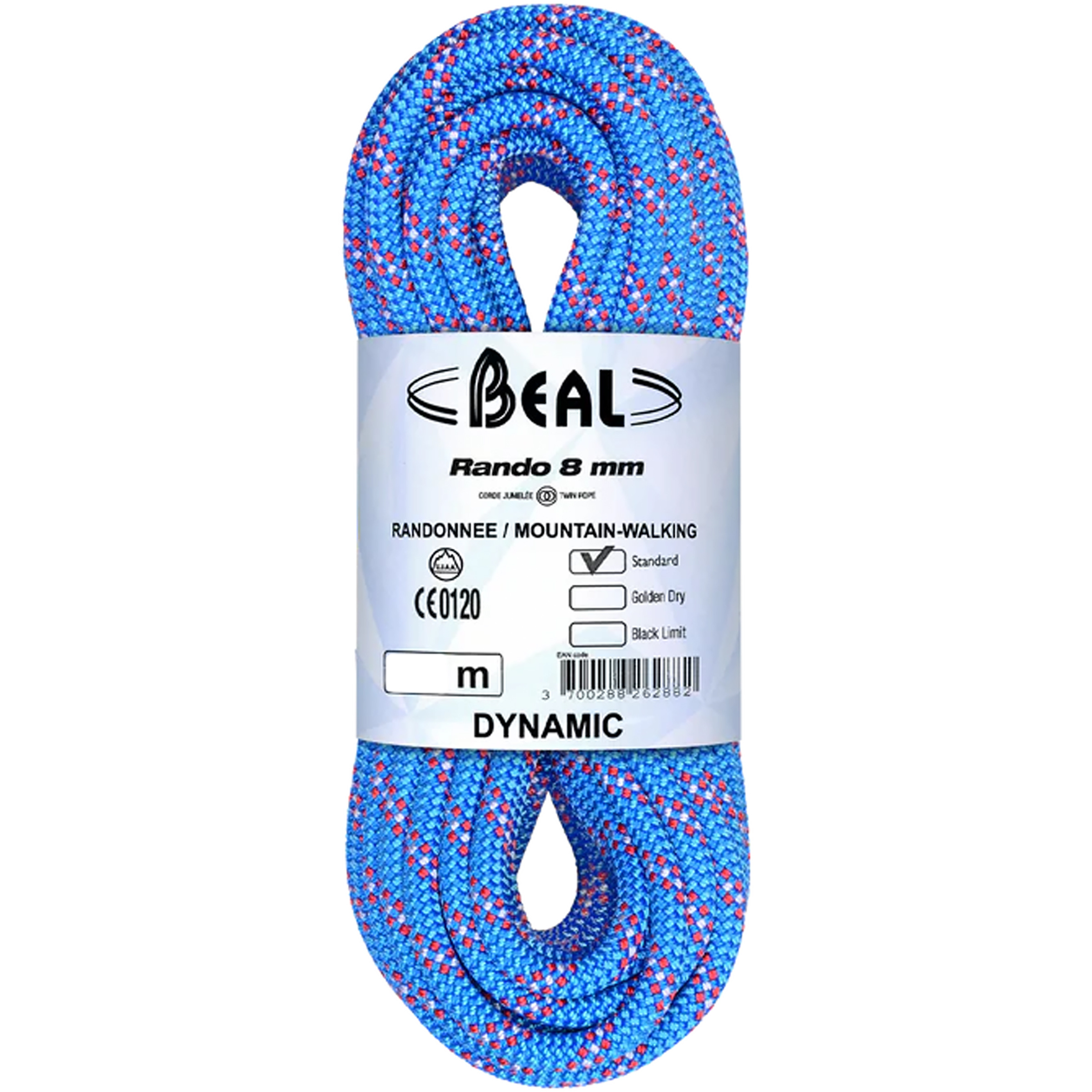 Beal Rando 8mm Zwillingsseil Kletterseile blau Größe 20m Alpinklettern | Hochtour