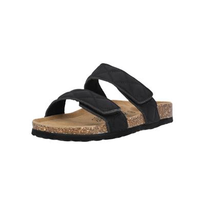 Sandale CRUZ "Liland", Damen, Gr. 38, schwarz, Lederimitat, Rindsleder, Schuhe Schlappen Pantolette, mit praktischem Klettverschluss