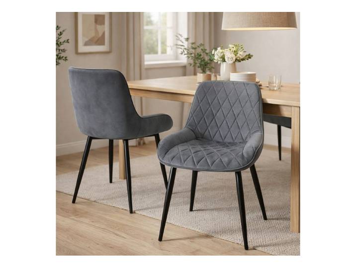 HAGO Esszimmerstuhl 2er Set Esszimmerstuhl Polsterstuhl Küchenstuhl Sessel Stuhl Armlehne