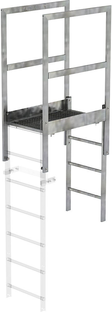 Attika-Überstieg, Stahl, verzinkt, lichte Länge 880 mm MUNK