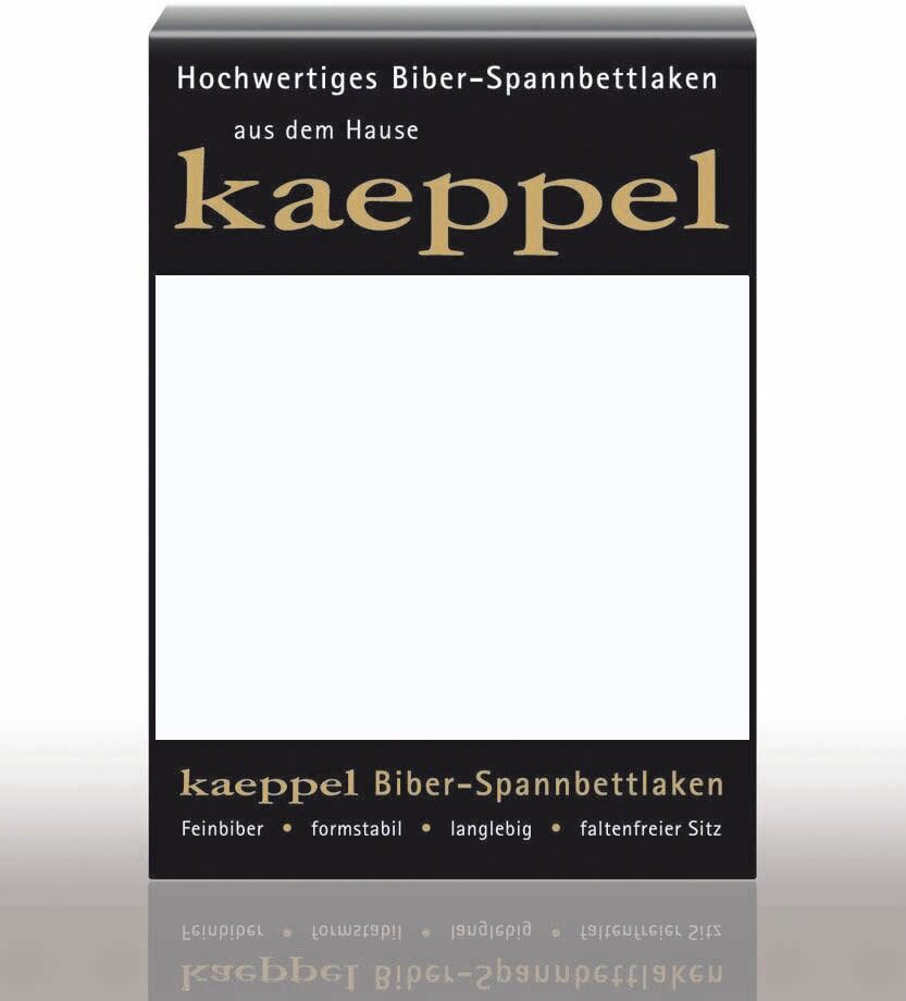 Spannbettlaken KAEPPEL "Spannbettlaken Biber", weiß, L:200cm, Biber, Obermaterial: 100% Baumwolle, Bettlaken, Spannbettlaken, 100% Baumwolle, kuschelig weich ideal für Winter