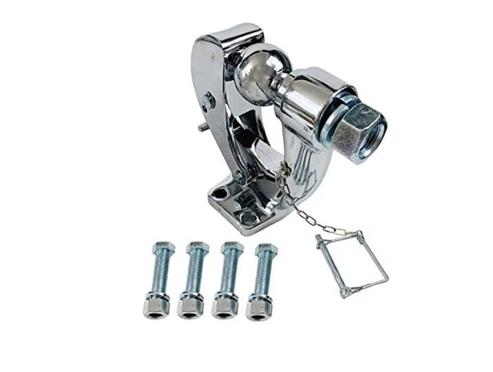 Anhängerkupplung, Verchromte 5-Tonnen-Pintle-Haken-Kombination mit 5,1 cm (50 mm) Kugel, Anhängerkupplung, Abschleppkugel, robuste Anhängerteile(With 2inch ball)
