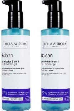 Bella Aurora Bclean gel Micelar 3 en 1 Piel Sensible 2 X200 ml