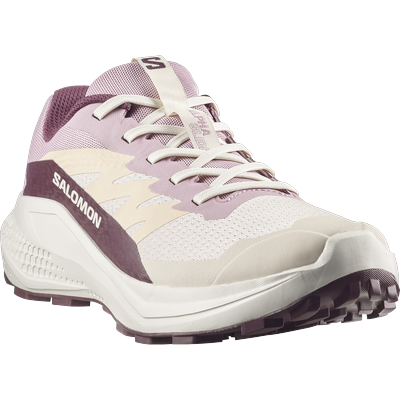 Trailrunningschuh SALOMON "ALPHAGLIDE", Damen, Gr. 40,5, rosa (tapioca, dawn pink, huckleberry), Synthetik, Textil, Schuhe, für mehr Grip