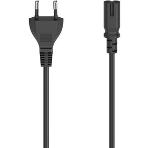 Hama Netzkabel 200732, 2-polig, 1,5 m, Eurostecker / Doppelnut-Buchse