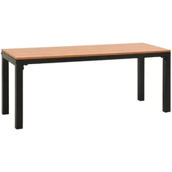vidaXL Gartenbank 110 cm Stahl und WPC Braun und Schwarz