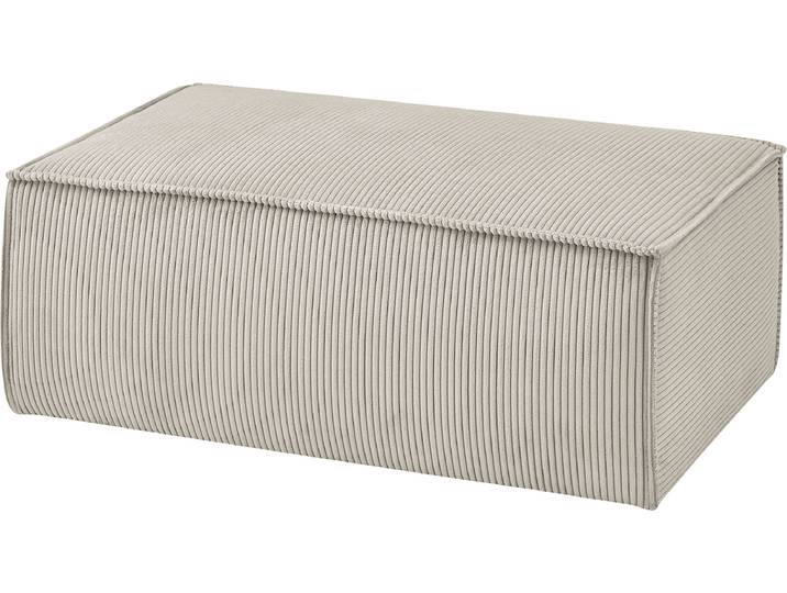 Hocker GOODPRODUCT SHERWOOD Cord Polsterhocker , beige (hellbeige), B:102cm H:42cm T:69cm, 100% Polyester, Hocker, Hocker, passend zur Polster-Serie SHERWOOD
