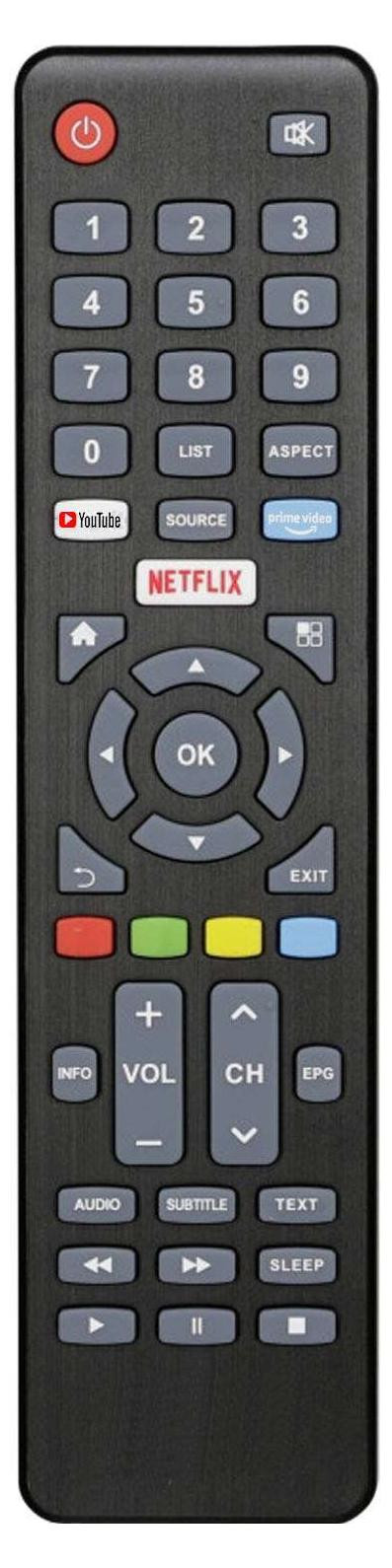 Infratex Afstandsbediening voor Dyon MOVIE SMART 43 XT V2 en MOVIE SMART 49 XT
