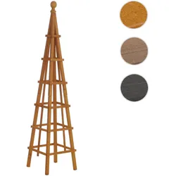 Rankgitter HWC-Q19, Pflanzgitter Klettergitter Rankhilfe Spalier Holz FSC®-zertifiziert 148x33x33cm ~ natur