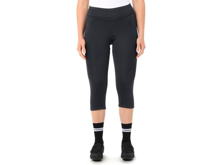 Fahrradhose VAUDE WOMEN'S MATERA 3/4 TIGHTS , Damen, Gr. 36, N-Gr, schwarz, Obermaterial: 74% Polyester, 26% Elasthan, Hosen Fahrradhose, für vielseitige Sport- und Outdooraktivitäten, mit Sitzpolster