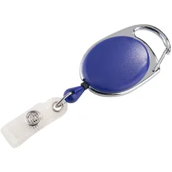 Ausweisjojo blau, ABS-Kunststoff, Metall