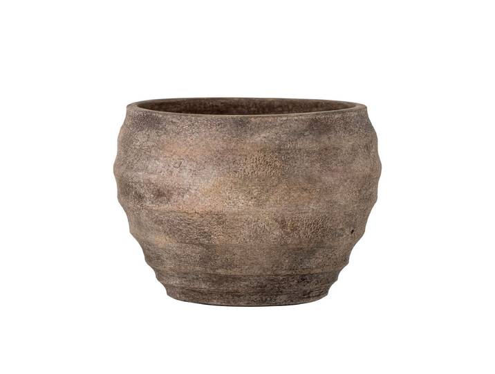 Deko-Blumentopf Valnera – Rustikales Terrakotta-Design in Braun - Braun - Luxusbetten24