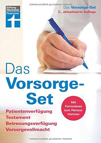 Stiftung Warentest - Das Vorsorge-Set: Patientenverfügung, Testament, Betreuungsverfügung, Vorsorgevollmacht - Preis vom 01.10.2026 17:08:56 h