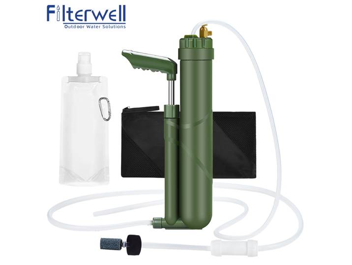 Filterwell-Pompe à Osmose de Voyage, Filtre à Eau, Purificateur, Gadgets et Accessoires de Camping, Tout pour la Survie en Plein Air