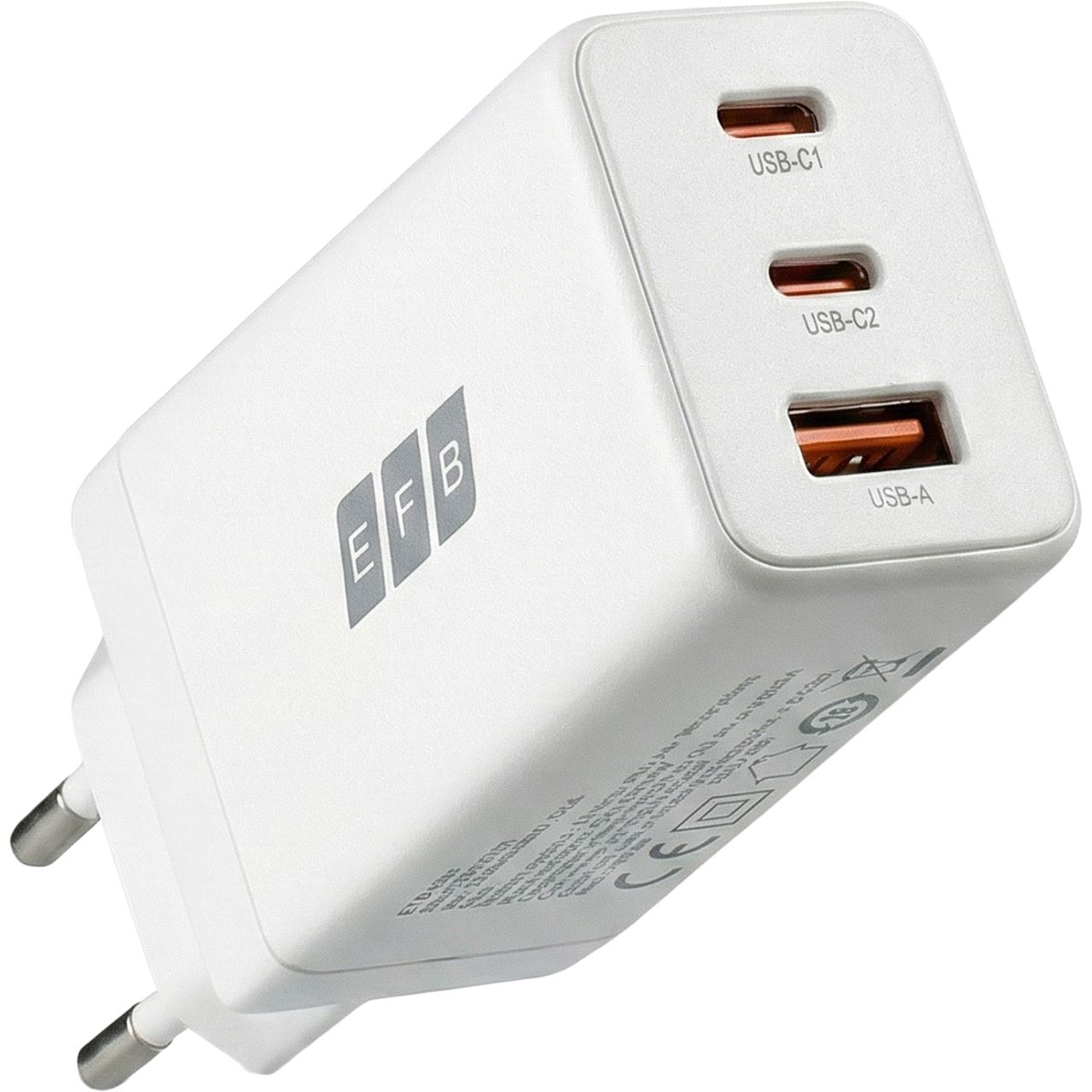 EFB Elektronik Ladegerät 65W 2xUSB-C + USB-A PD3.0 GaN QC3.0