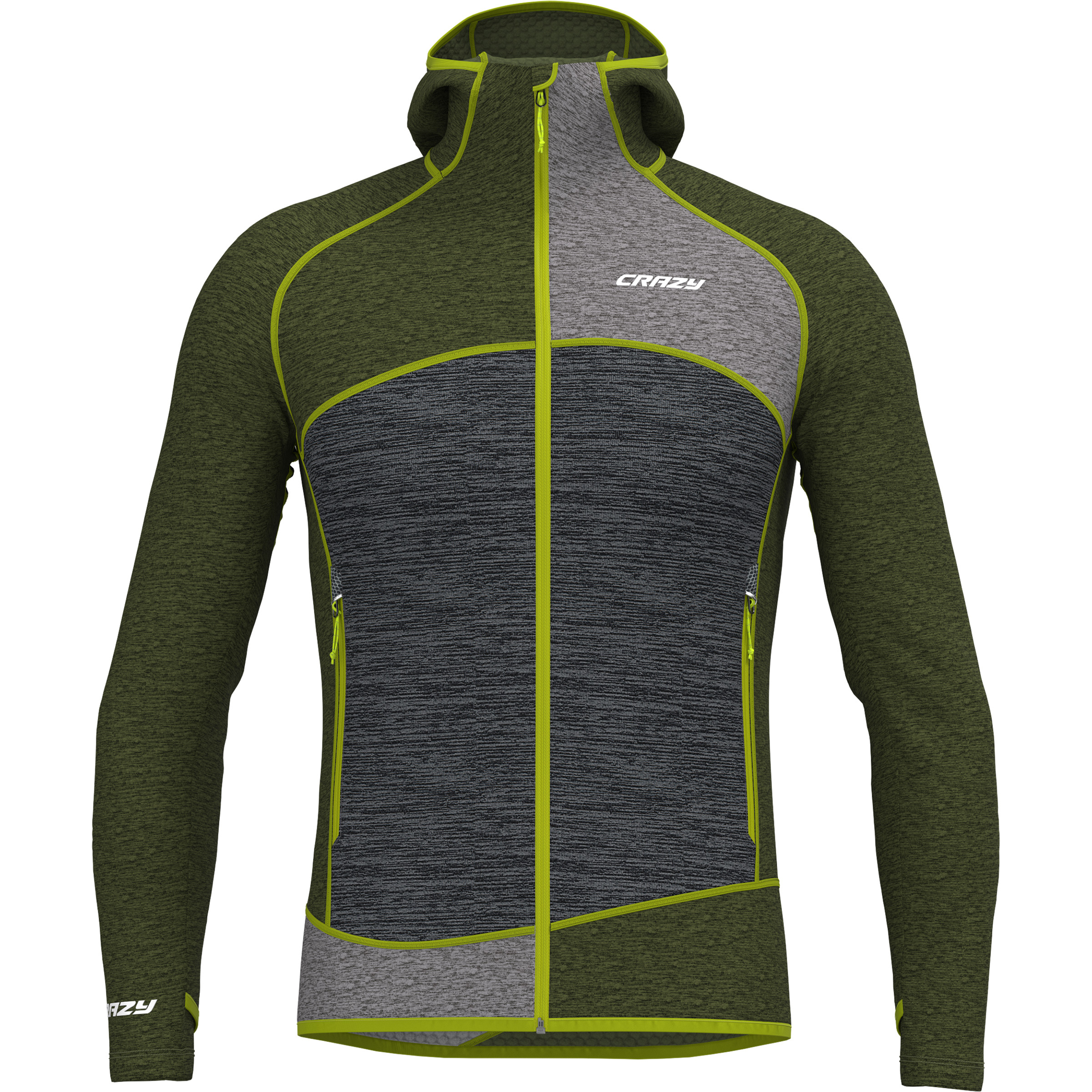 Crazy Resolution Herren Fleecejacke gruen Größe XL Trekking Elastisch