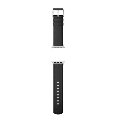 Genuine Leather Classic Watch Band, Black Full Stitching Strap For Watch Series, Universal Pin Genuine Leather Classic Watch Band, Black Full Stitching Strap For Watch Series, Universal Pin