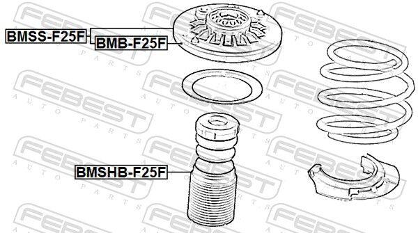 Febest Federbeinstützlager Bmss-F25f Vorderachse Für Bmw