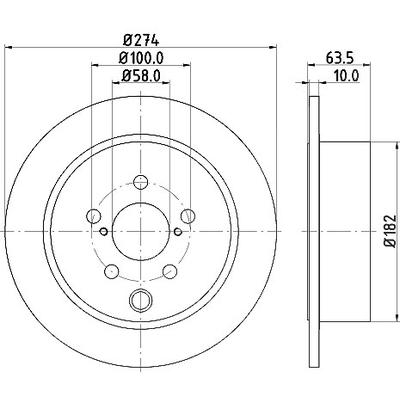 Hella Bremsscheibe [Hersteller-Nr. 8DD355120-341] für Subaru