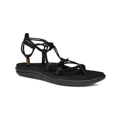 Sandale TEVA "W VOYA INFINITY", Damen, Gr. 38, schwarz, Leder, Textil, Schuhe Sandale
