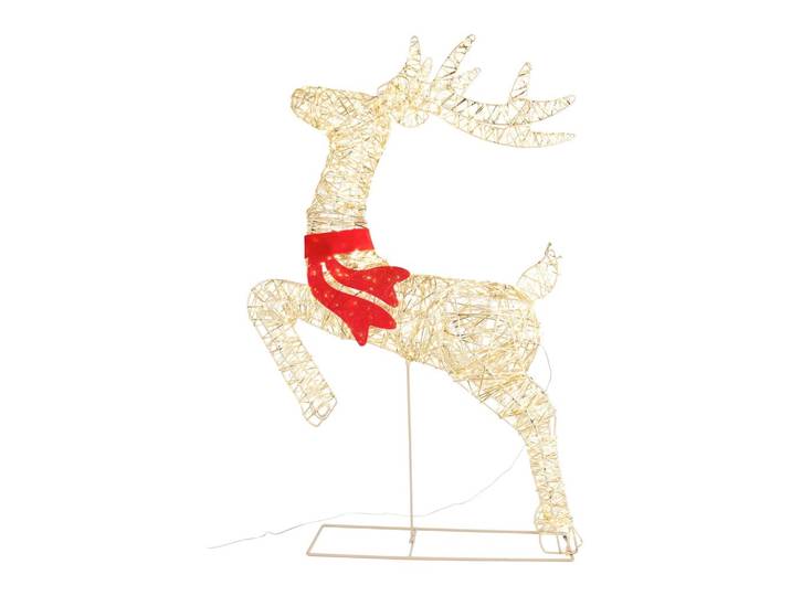 Dekorentier Rudolph Rot/Goldfarben