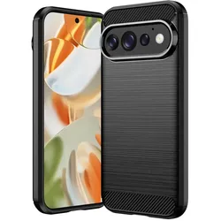Cover-Discount Google Pixel 11 / Pixel 11 Pro - Metall Carbon Look Hülle (Google Pixel 11, Google Pixel 11 Pro), Smartphone Hülle, Schwarz